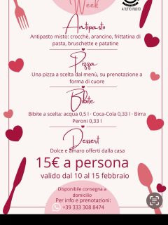 Da oggi e fino a domenica vi aspettiamo per trascorrere insieme la settimana dell’amore🍕💘🍕
🍕Pizzeria a tutto ruoto 
📍via Roma 44 Poggiomarino